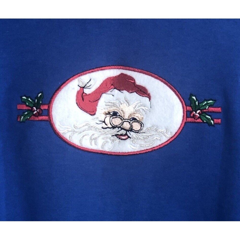 Vintage MC Sportswear Sweatshirt Santa Clause Christmas Grandma Core Large 🎁